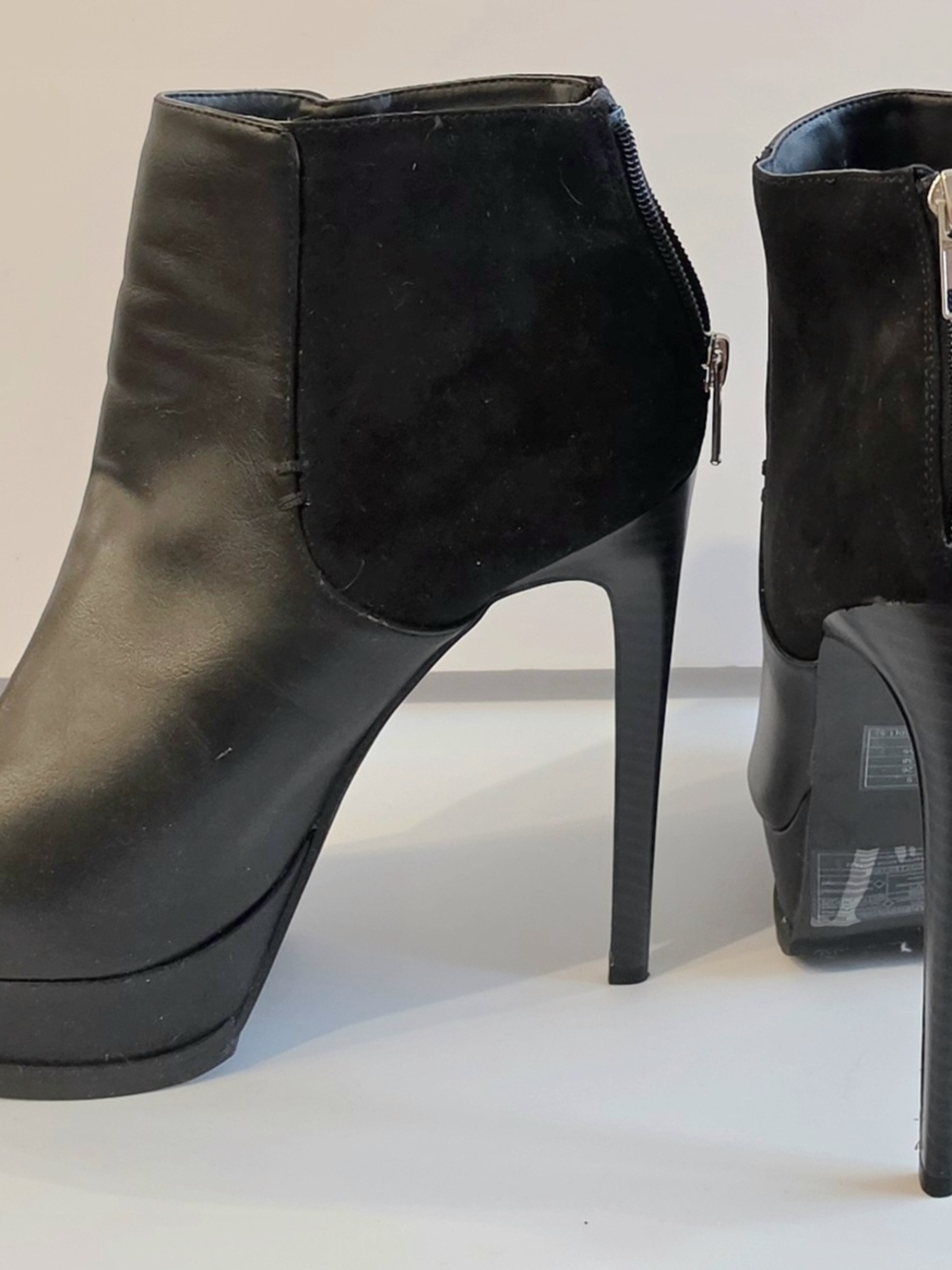 Forever 21 Black Women's High Heel Ankle Boots -Size 9 Sleek Stiletto Booties